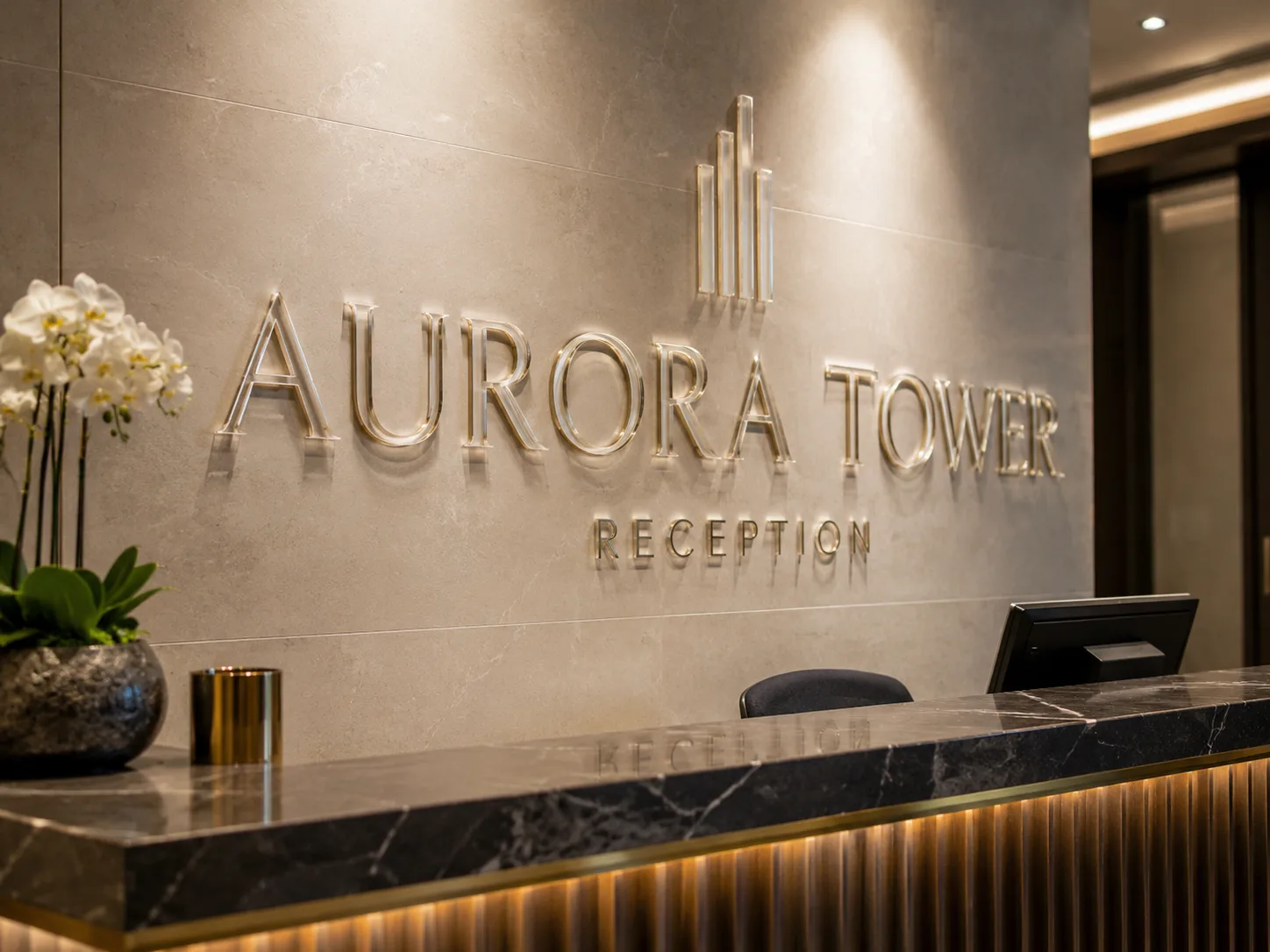 Letras corporativas del lobby