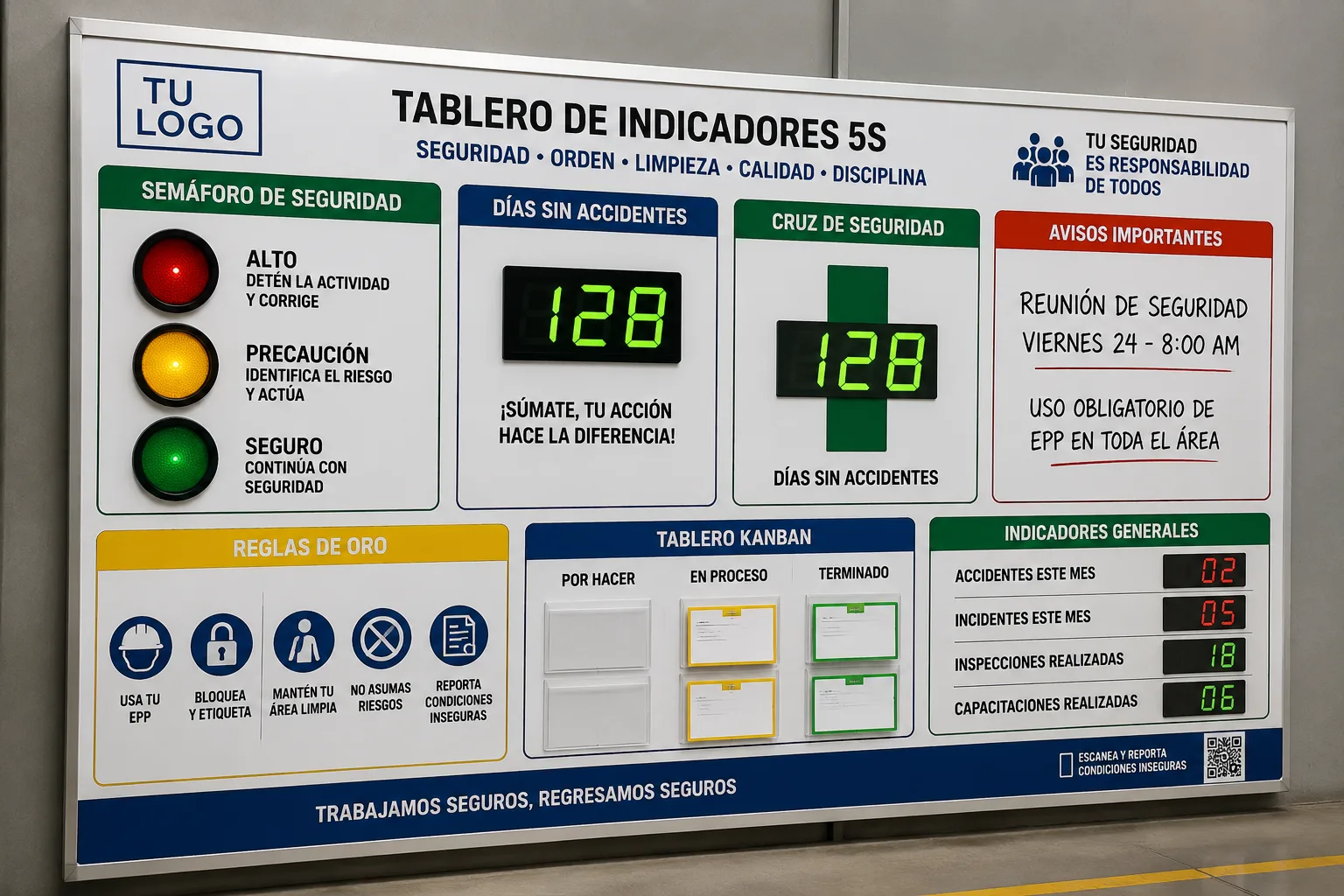 Tablero 5S de Seguridad